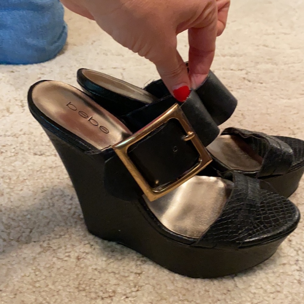 Bebe platform wedges